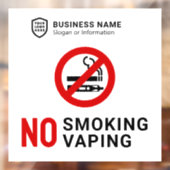 Firmenlogo | Kein Rauchverbot Fensteraufkleber (Blatt 2)