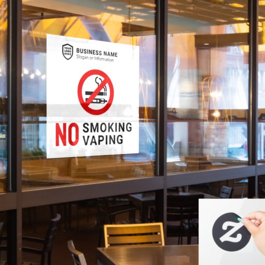 Firmenlogo | Kein Rauchverbot Fensteraufkleber (Restaurantfenster)