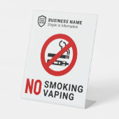 Firmenlogo | Kein Rauchverbot Sockelschild (Vorderseite)