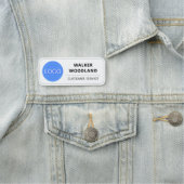 Firmenlogo, kundenspezifisch sauberer weißer Mitar Namensschild (Beispiel)