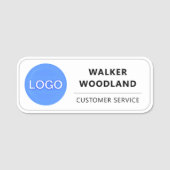 Firmenlogo, kundenspezifisch sauberer weißer Mitar Namensschild (Vorderseite)