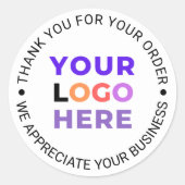 Firmenlogo | Kundenspezifische Markenbezeichnung D Runder Aufkleber (Vorderseite)