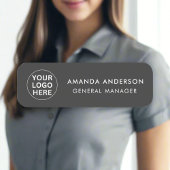 Firmenlogo l Clean Grau Beruflich Namensschild