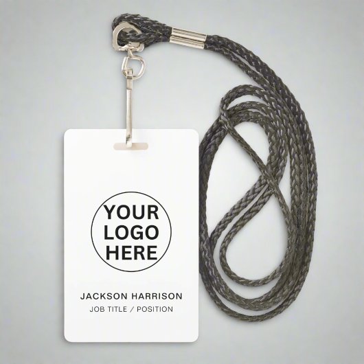 Firmenlogo l Mitarbeiterkennung Schwarz & Weiß Ausweis