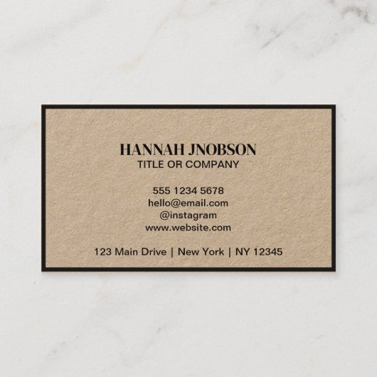 Firmenlogo l Modernes, sauberes, rustikales, schwa Visitenkarte (Rückseite)