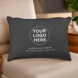 Firmenlogo l Saubere, graue Berufliche Markenbezei Dekokissen