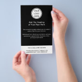 Firmenlogo l Saubere Schwarz-Weiß-Werbung Flyer (Handgriff)