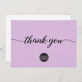 Firmenlogo Lavender lila Kunde Vielen Dank Dankeskarte (Vorne/Hinten)