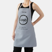 Firmenlogo Light Grayish Mitarbeiter Name Schürze (InSitu)