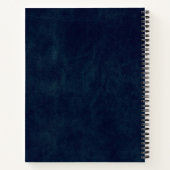 Firmenlogo Luxury Navy Leather 2025 Custom Notizblock (Rückseite)