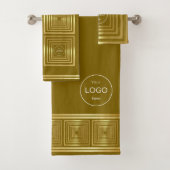 Firmenlogo Luxusgold Handtuch Set (Insitu)