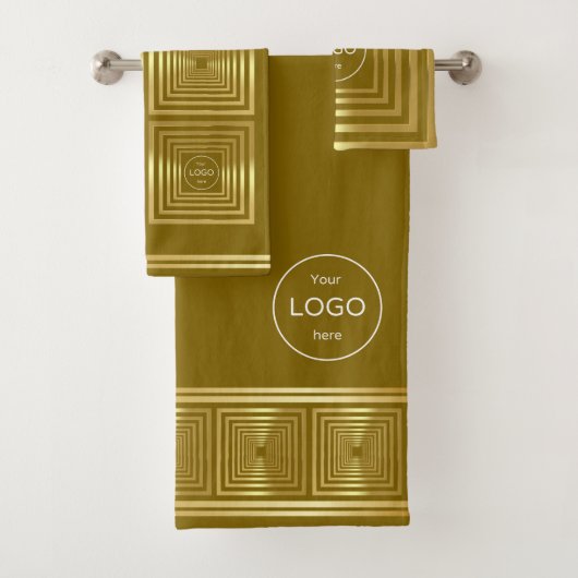 Firmenlogo Luxusgold Handtuch Set (Insitu)