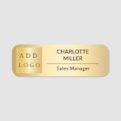 Firmenlogo: magnetischer Mitarbeiter Namensschild (Vorderseite)