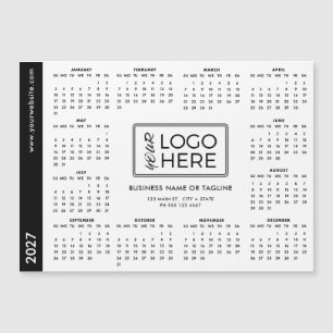 Firmenlogo Magnetkalender 2027 Magnetkarte