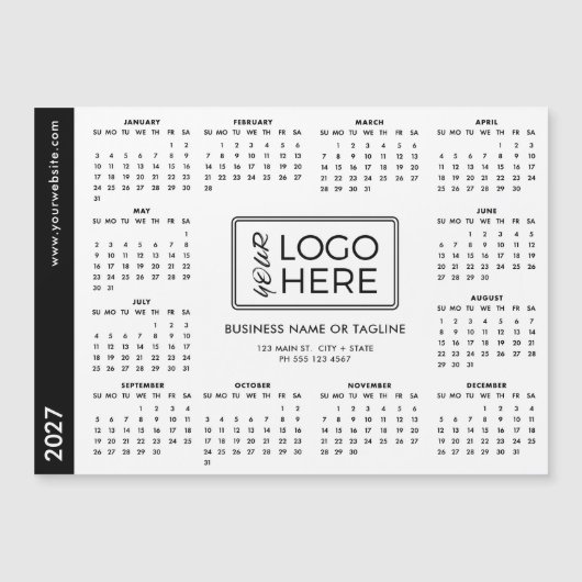 Firmenlogo Magnetkalender 2027 Magnetkarte (Vorderseite)