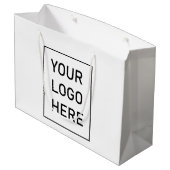 Firmenlogo | Maßgeschneiderte Einkaufstaschen mit Große Geschenktüte (Rückseite Schrägansicht)