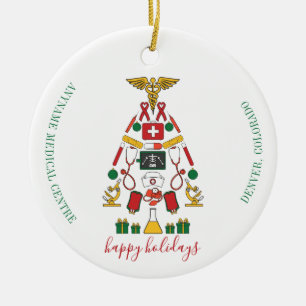 Firmenlogo Medizinisches Zentrum Weihnachten hinzu Keramik Ornament