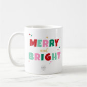 Firmenlogo Merry & Bright Farbige Typografie Kaffeetasse (Links)