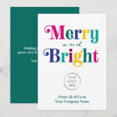 Firmenlogo Merry & Bright Holiday Weihnachten (Vorne/Hinten)
