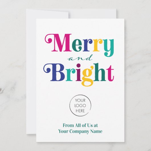 Firmenlogo Merry & Bright Holiday Weihnachten (Vorderseite)