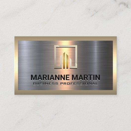 Firmenlogo | Metallic Visitenkarte (Vorderseite)