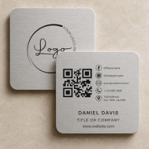Firmenlogo Metallischer QR-Code