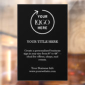 Firmenlogo | Minimal Black Stylish Promotiona Fensteraufkleber (Blatt 2)