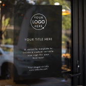 Firmenlogo | Minimal Black Stylish Promotional Fensteraufkleber