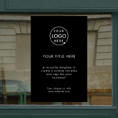 Firmenlogo | Minimal Black Stylish Promotional Fensteraufkleber