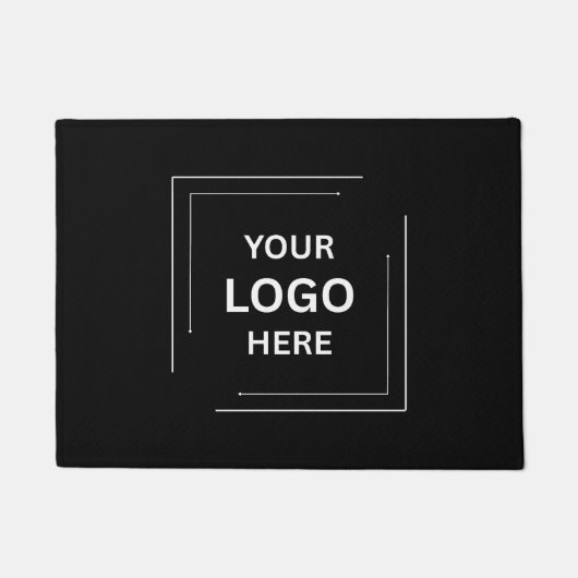 Firmenlogo | Minimal Stilvoll Beruflich Black Fußmatte (Vorderseite)