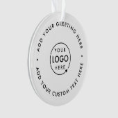 Firmenlogo | Minimalistisch Clean Simple Christmas Ornament (Vorderseite)