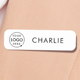 Firmenlogo | Minimalistisch Clean Simple Employee Namensschild
