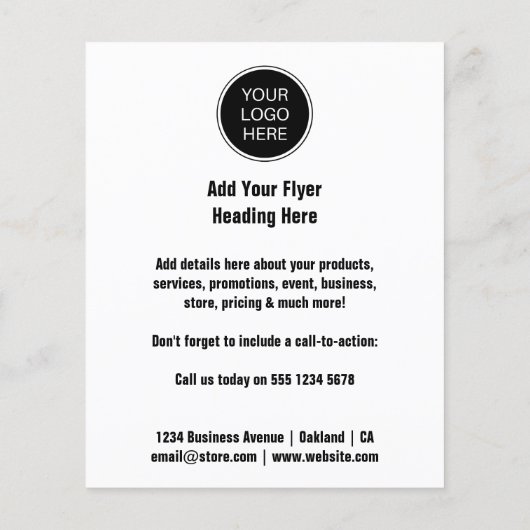 Firmenlogo | MINIMALISTISCH Flyer (Hinten)