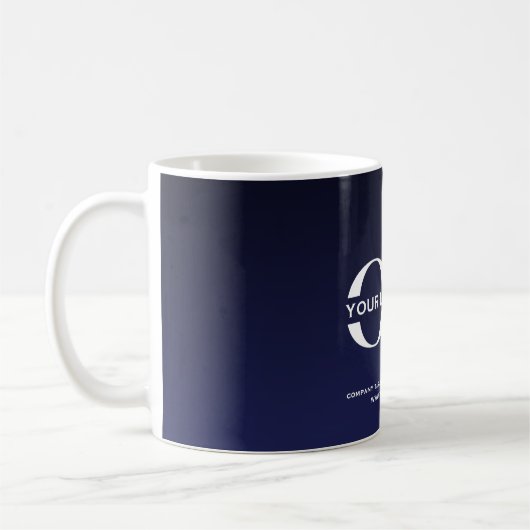 Firmenlogo Minimalistisch Navy Kaffeetasse (Links)