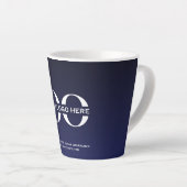 Firmenlogo Minimalistisch Navy Milchtasse (Rechte Ecke)