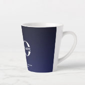 Firmenlogo Minimalistisch Navy Milchtasse (Rechts)