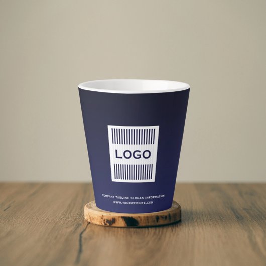 Firmenlogo Minimalistisch Navy Milchtasse