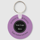 Firmenlogo Minimalistisch Simple Lila Pro Schlüsselanhänger (Vorderseite)
