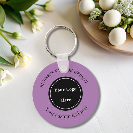 Firmenlogo Minimalistisch Simple Lila Pro Schlüsselanhänger