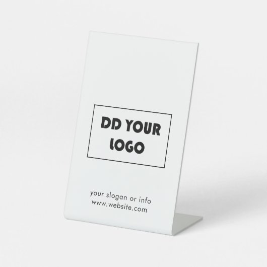 Firmenlogo | Minimalistisch Simple White Sockelschild (Vorderseite)