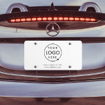 Firmenlogo | MINIMALISTISCH US Nummernschild<br><div class="desc">Ein einfaches,  individuelles,  weißes Firmenschild in modernem minimalistischem Stil,  das mit Ihrem Firmenlogo und Geschäftsdetails leicht aktualisiert werden kann.</div>