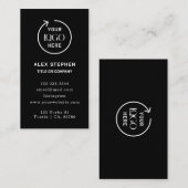 Firmenlogo | Minimalistische Schwarzfirmen Visitenkarte (Vorne/Hinten)
