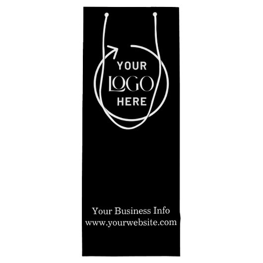Firmenlogo | Minimalistische Weine des Unternehmen Geschenktüte Für Weinflaschen (Rückseite)