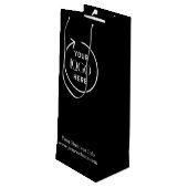 Firmenlogo | Minimalistische Weine des Unternehmen Geschenktüte Für Weinflaschen (Rückseite Schrägansicht)