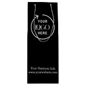 Firmenlogo | Minimalistische Weine des Unternehmen Geschenktüte Für Weinflaschen (Vorderseite)