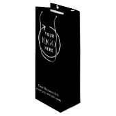 Firmenlogo | Minimalistische Weine des Unternehmen Geschenktüte Für Weinflaschen (Vorderseite Schrägansicht)