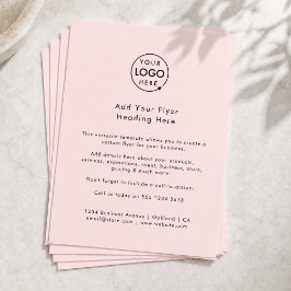 Firmenlogo | Minimalistische Werbung in Rosa Flyer