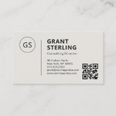 Firmenlogo Minimalistischer Beruflicher QR-Code Visitenkarte (Vorderseite)
