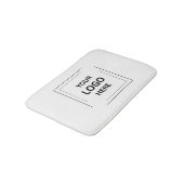 Firmenlogo | Minimalistisches Berufliches weißes B Badematte (Schrägansicht)