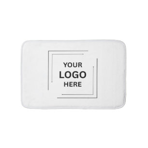 Firmenlogo Minimalistisches professionelles weiß Badematte